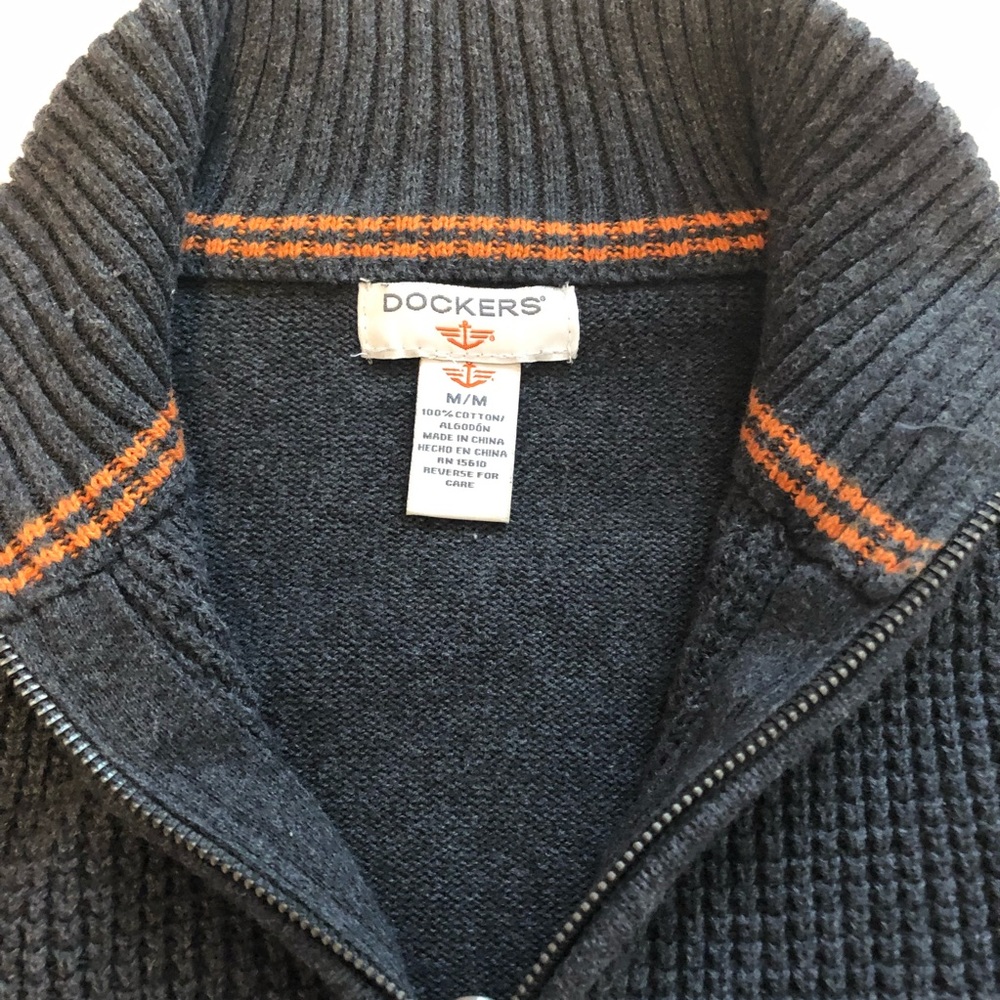 🦃2/$20 🦃 Dockers | Medium | 1/4 zip Charcoal Gray sweater - Picture 2 of 4